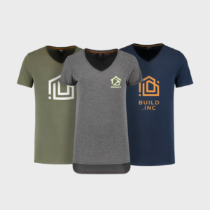 Werk T-shirt getailleerd met V-hals
