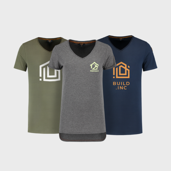 Werk T-shirt getailleerd met V-hals